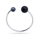 Frost Aura Ball Bangle Cuff - Black
