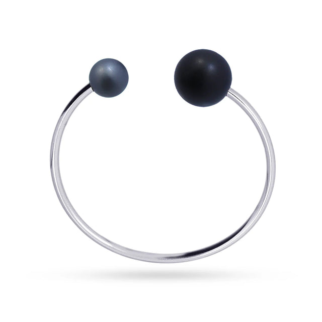 Frost Aura Ball Bangle Cuff - Black