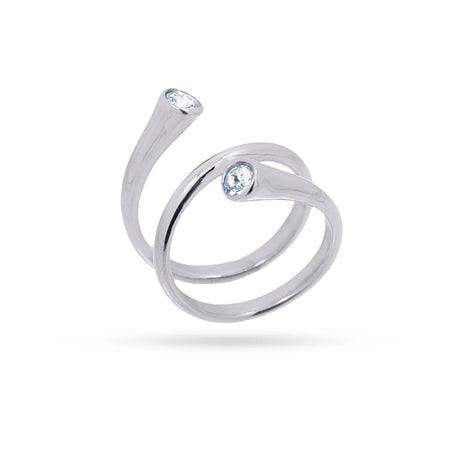 Twist Sky Ring Silver Size 7