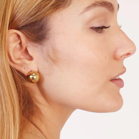 Dome Ball Earrings - GOLD