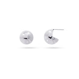Dome Ball Earrings - Silver