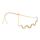Wave Choker Style Necklace - Gold