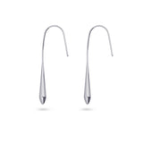 Waves Lux Drop Bar Earrings - Silver