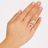 Aqua Algae Ring - White/Pink