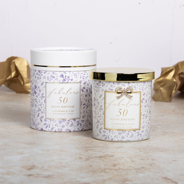 Fabulous 50th Birthday Candle