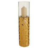 Martele Large Pillar Gold Candle Holder