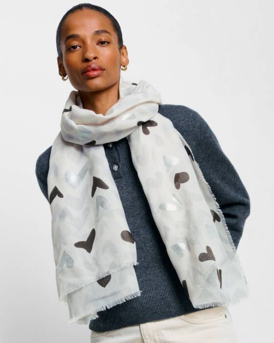 Katie Loxton Abstract Heart Foil Scarf