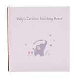 Ceramic Mantel Heart - Baby Boy