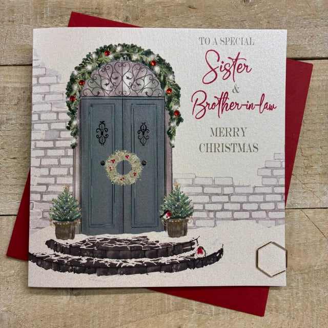 Sister & Brother In Law Front Door Christmas Card