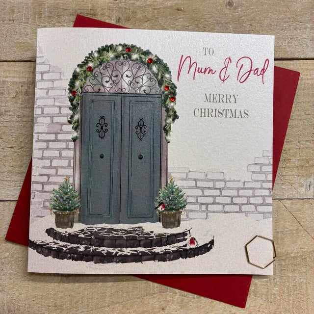 Mum & Dad Door Christmas Card