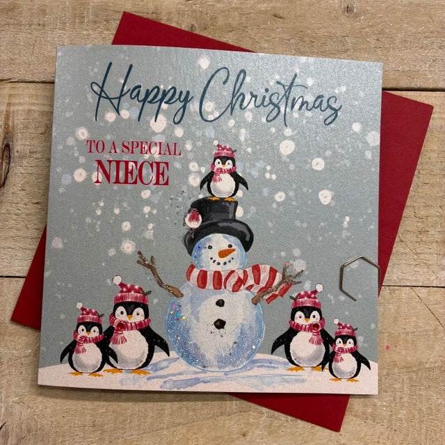 Niece Snowman Christmas Card