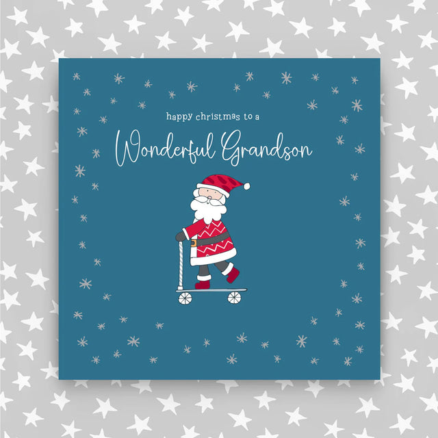 Happy Christmas To A Wonderful Grandson Card