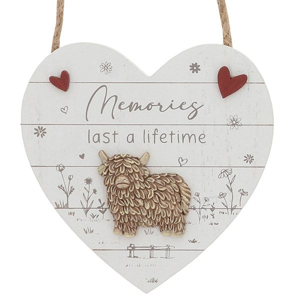 Highland Charm Hanging Heart - Memories
