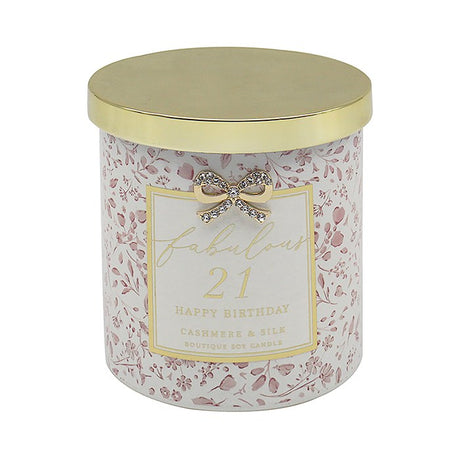 Floral Fabulous 21st Birthday Candle