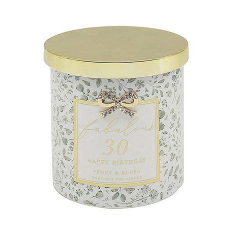 Floral 30th Birthday Candle