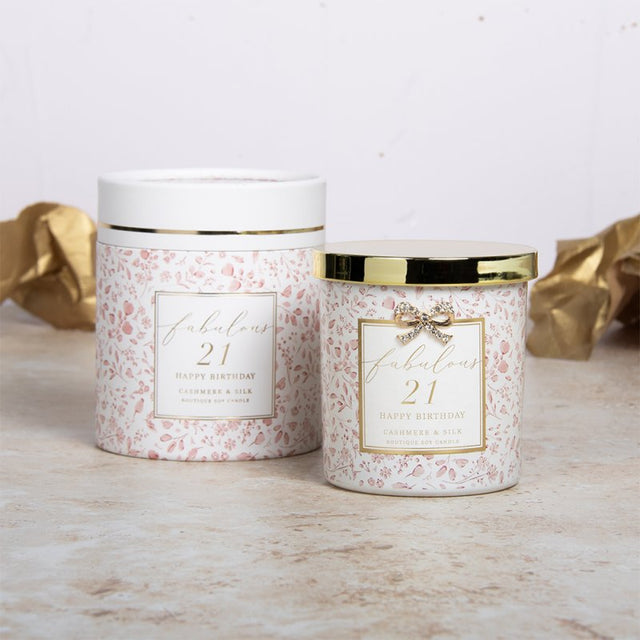 Floral Fabulous 21st Birthday Candle