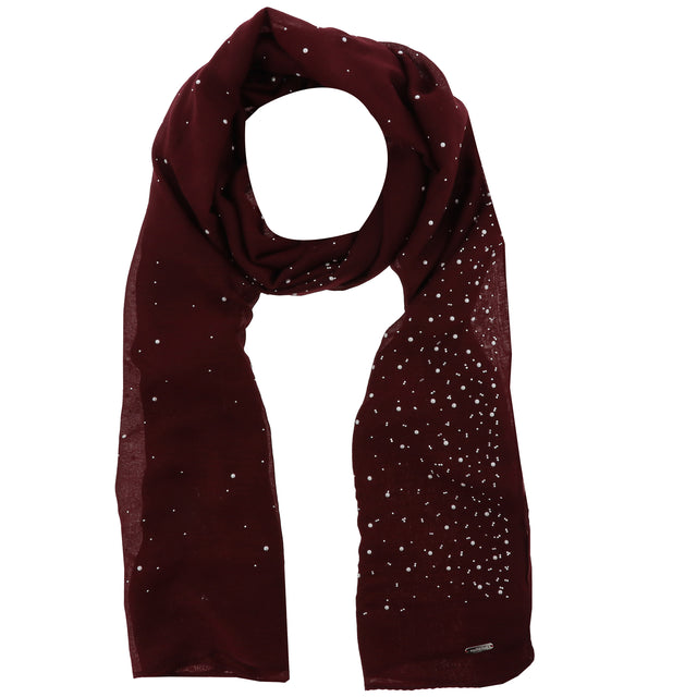 Starry Night Boxed Scarf - Wine