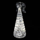 Silver Glitter LED Light Up Angel