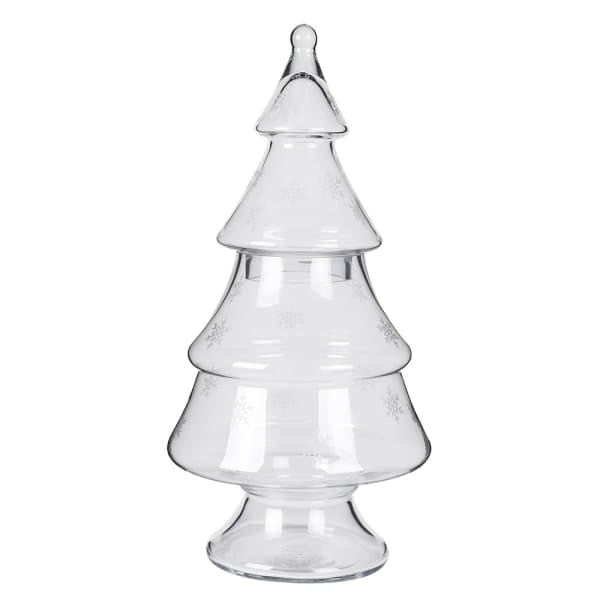 Glass Christmas Tree Jar