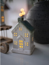 Ceramic light up Frosted Fern Cottage Decoration