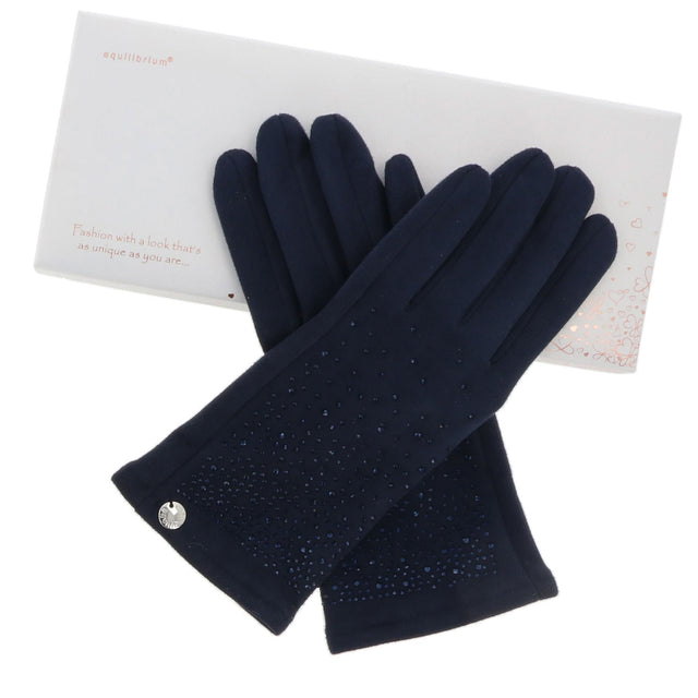 Cosy Sparkle Boxed Gloves - Blue