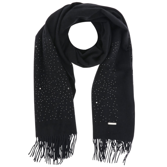Sparkle Soft Feel Boxed Scarf - Black