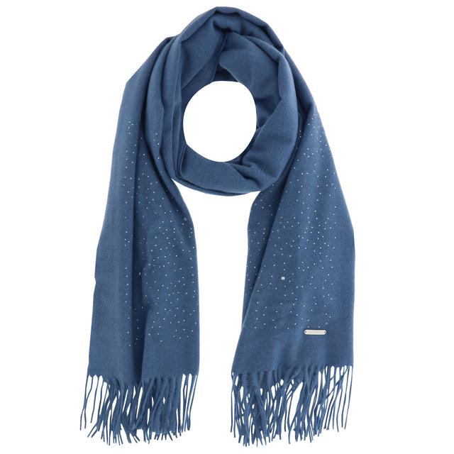 Sparkle Soft Feel Boxed Scarf - Blue