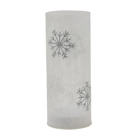 LED Tube Light with Snowflake Design - Medium