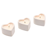Set of 3 Heart Candles - 40 Years