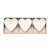 Set of 3 Heart Candles - Happy Anniversary