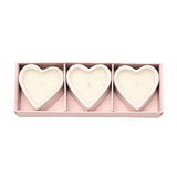 Set of 3 Heart Candles - 40 Years