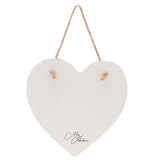 Slate Highland Cow Hanging Heart