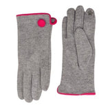 Button Detail Gloves - Grey
