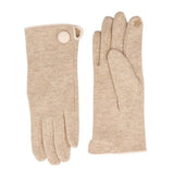 Button Detail Gloves - Taupe
