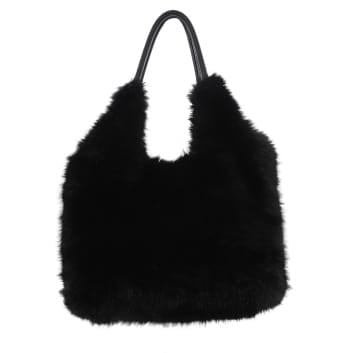 Faux Fur Bag - Black