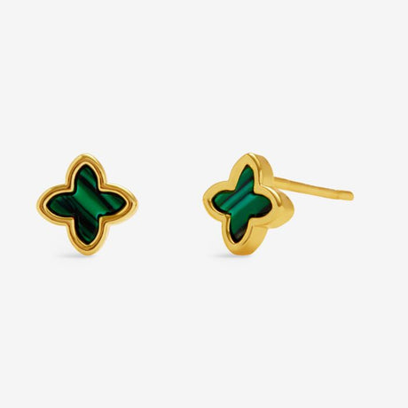 Joma Green Clover Stud Earrings