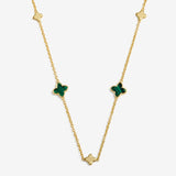 Joma Green Clover Gold Necklace