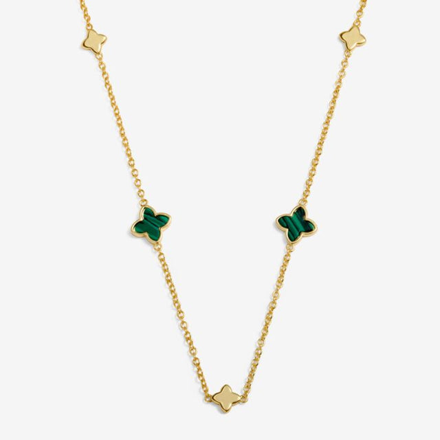 Joma Green Clover Gold Necklace
