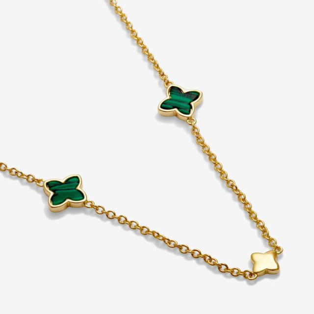 Joma Green Clover Gold Necklace