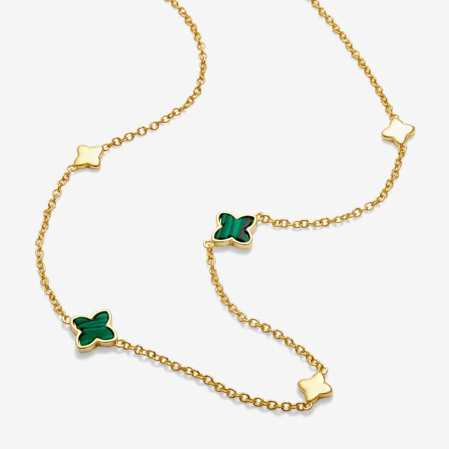 Joma Green Clover Gold Necklace