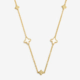 Joma Mother of Pearl Clover Gold Necklace
