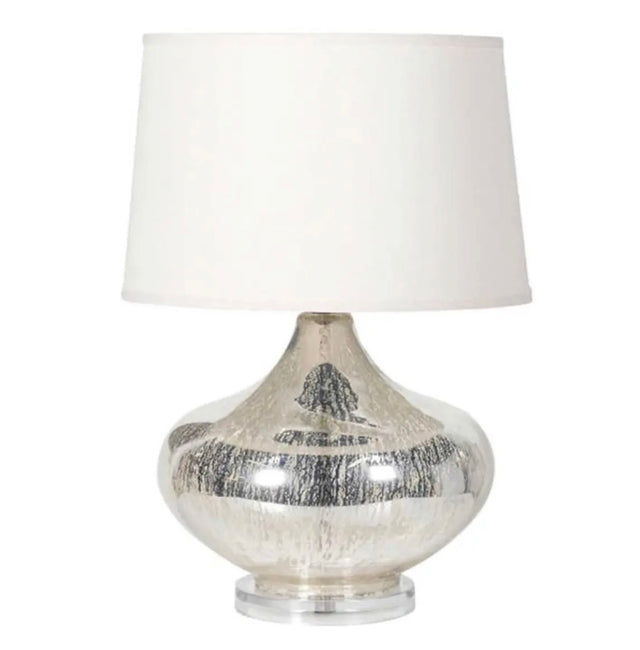 Chrome Glass Silver Table Lamp