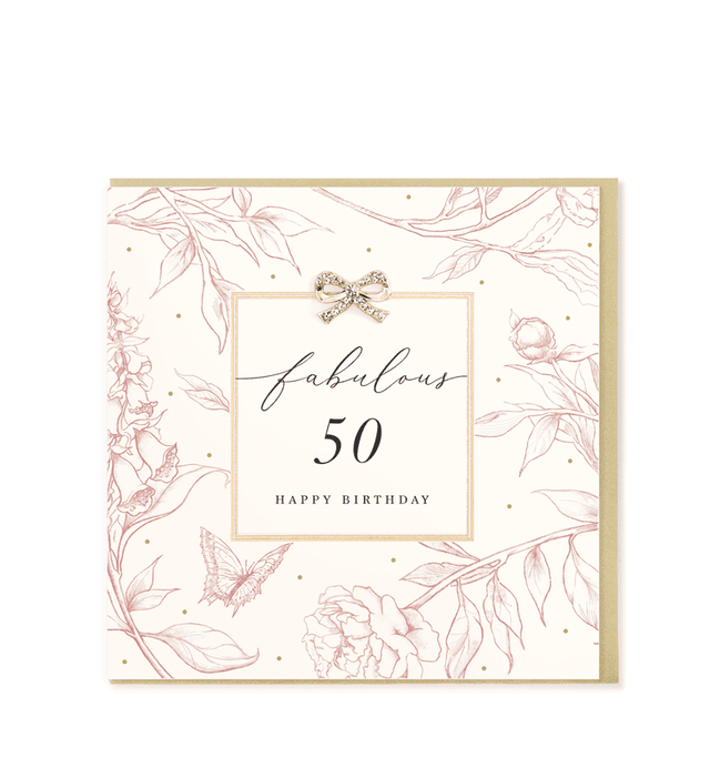 Fabulous 50 Birthday Card