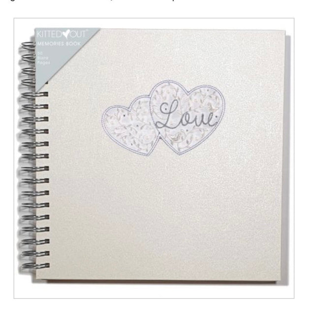 Large Love Hearts Spiral Bound Memories Book