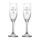 Champagne Flutes set of 2 - Engaged