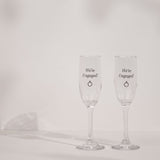 Champagne Flutes set of 2 - Engaged