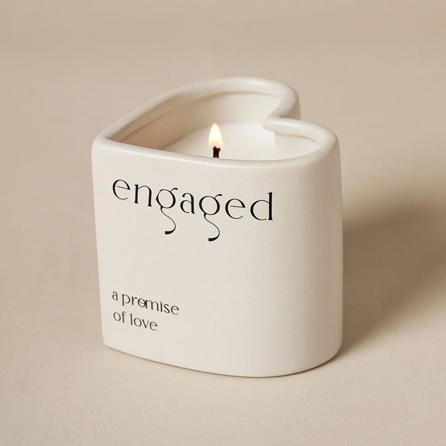Heart Candle - Engaged
