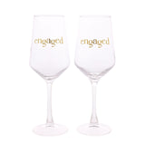 Set of 2 Wine Glasses - Engaged