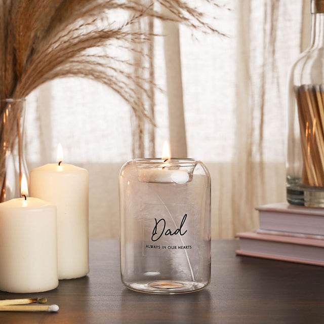 Thoughts Of You Feather Tealight Holder - Dad