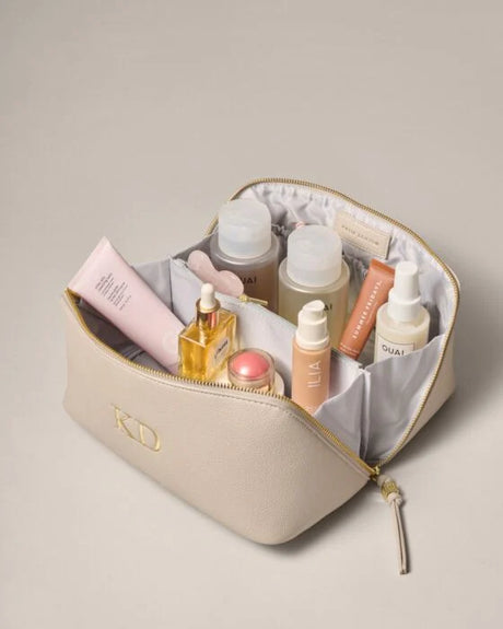 Katie Loxton Soho Medium Make Up/Wash Bag - Oyster